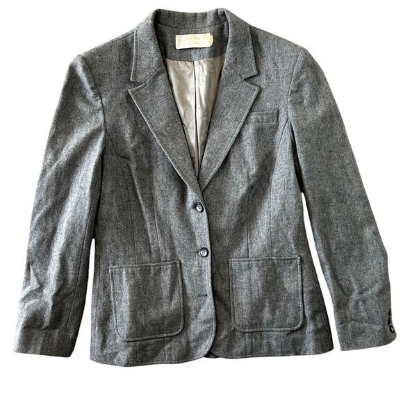 Pendleton Jackets & Blazers - Vintage 60s-70s Pendleton 100% Virgin Wool Blazer Jacket Gray Made in USA Sz S